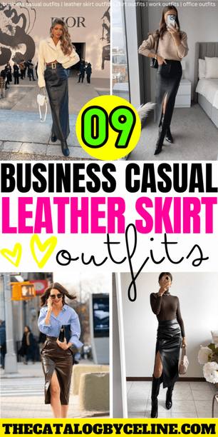 9 Business Casual Leather Skirt Outfits To Wear On Repeat The Catalog