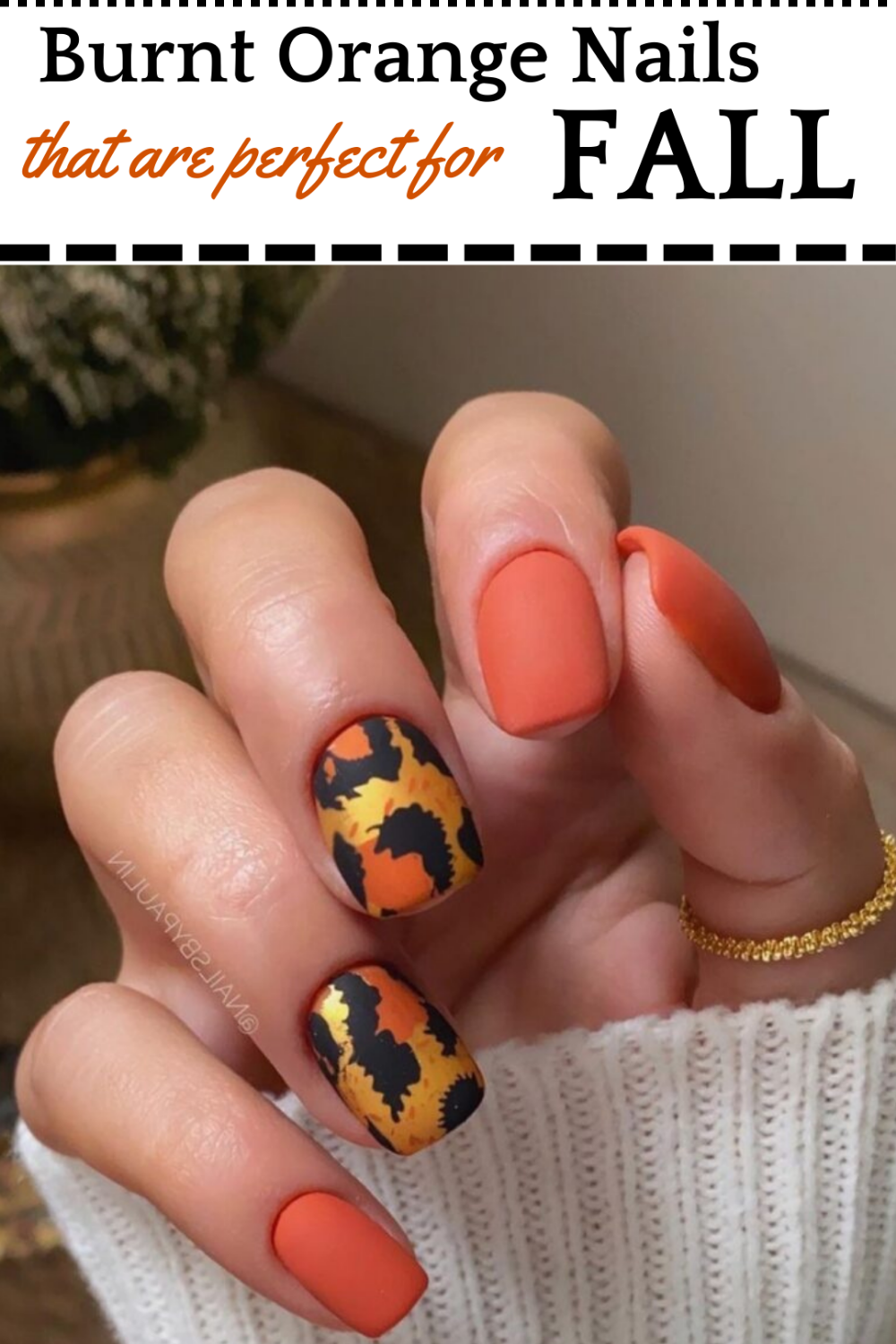 Burnt Orange Nails That Are Perfect for Fall