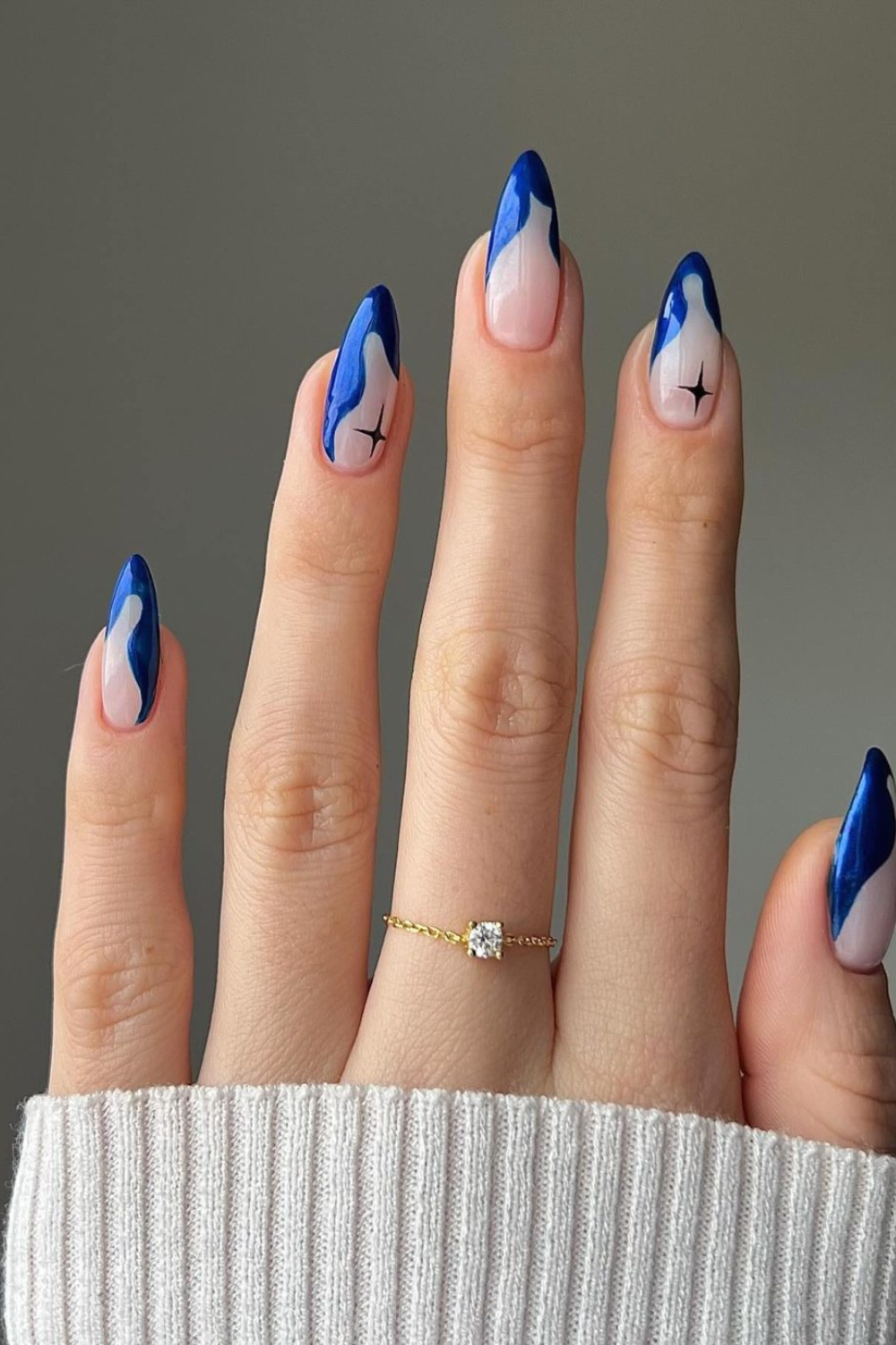 45 Dark Blue Nails To Compliment Your Look!