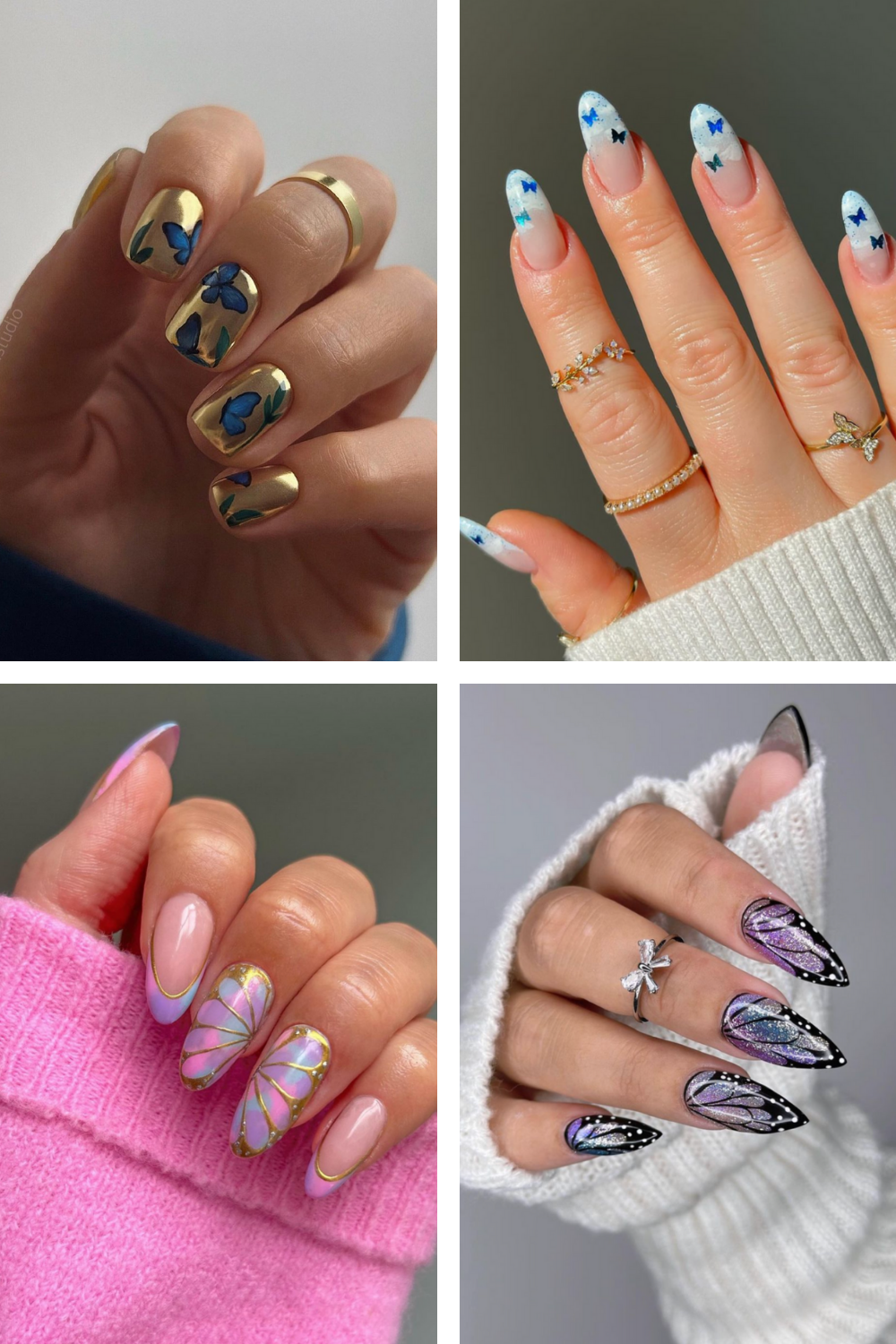 42 Beautiful Butterfly Nails That Are Beyond Dreamy!