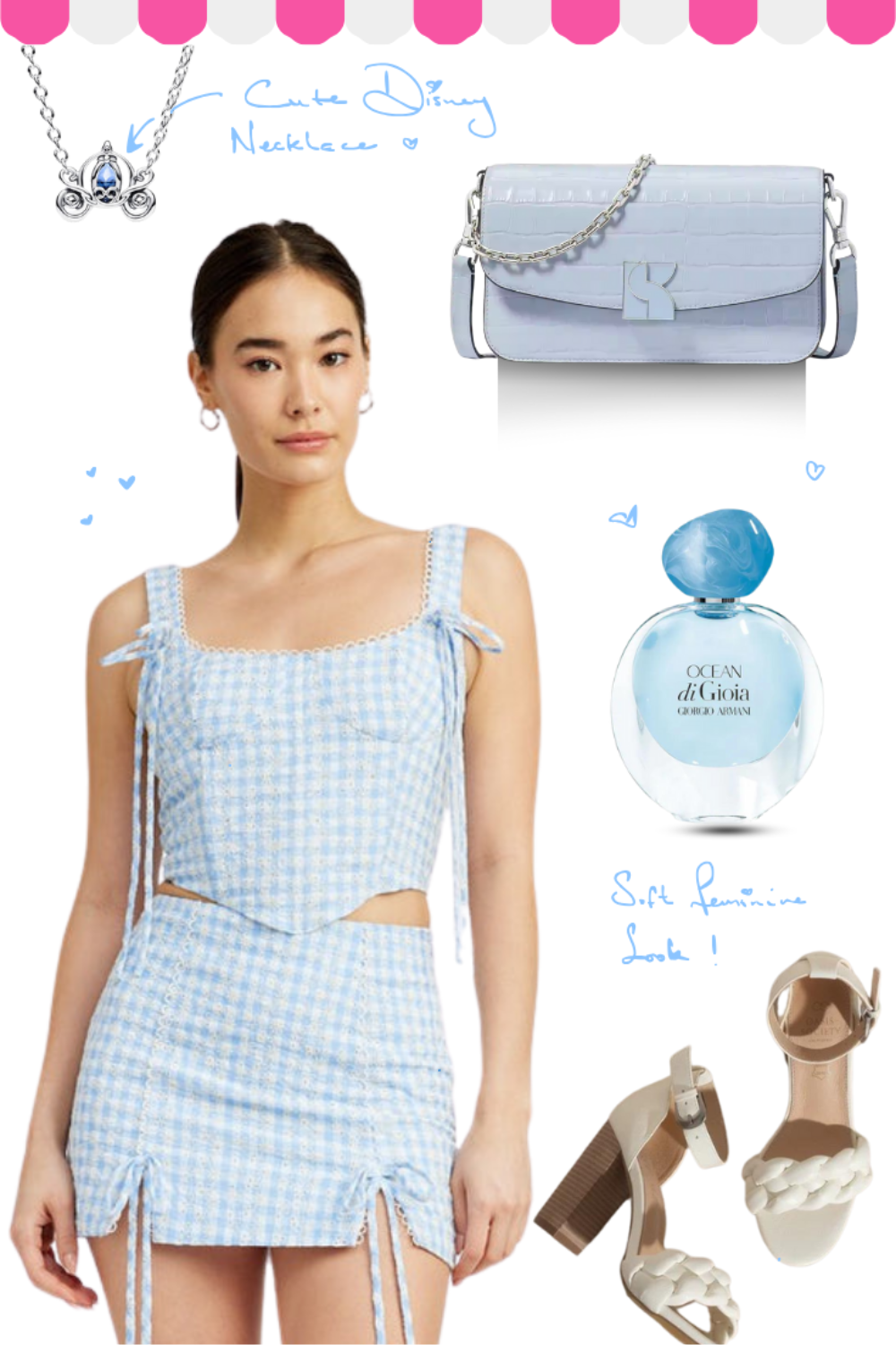 Spring Outfits: Pretty Blue Spring Croquette Outfit