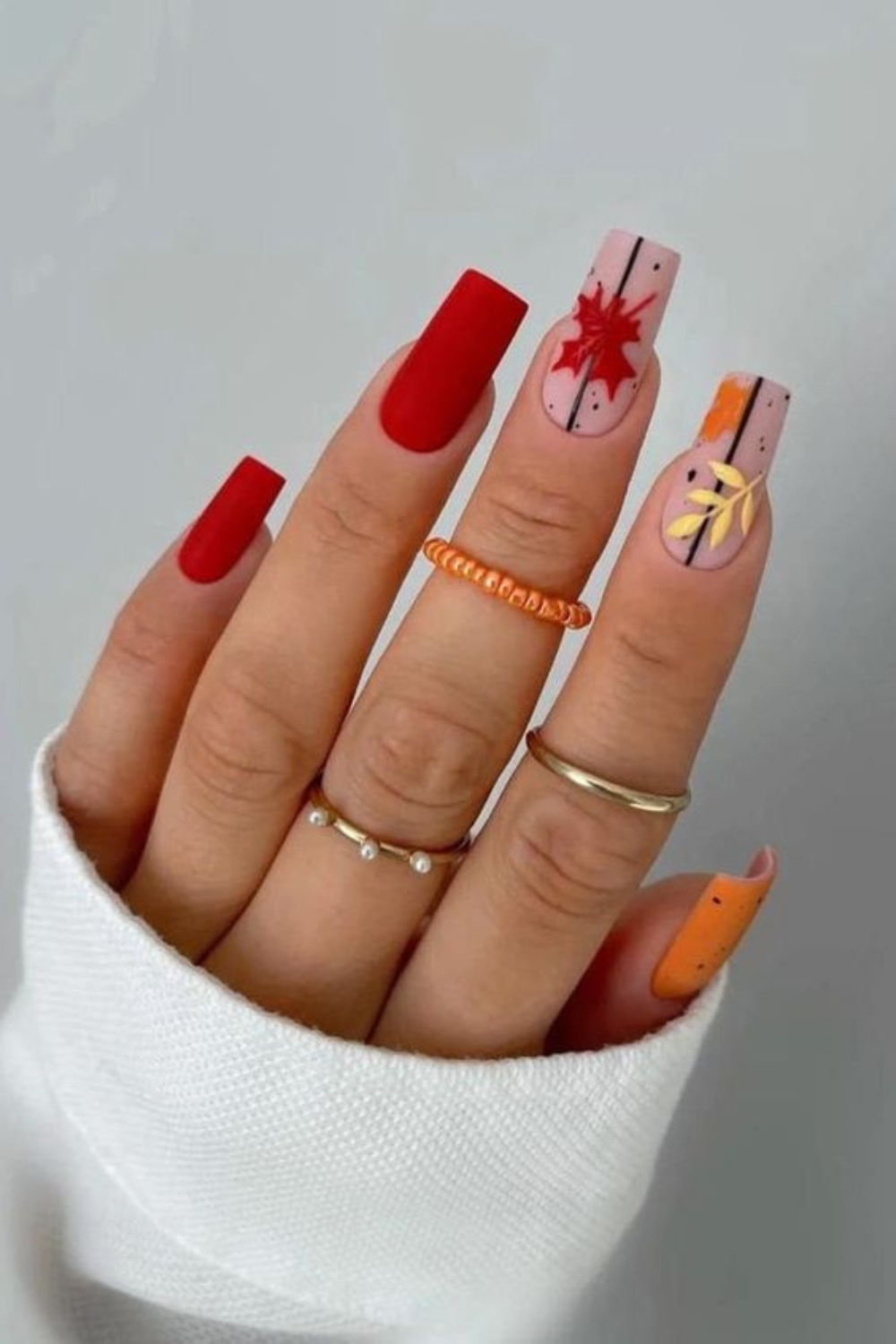 September 2025 Gold Leaf Nails: Autumn Elegance