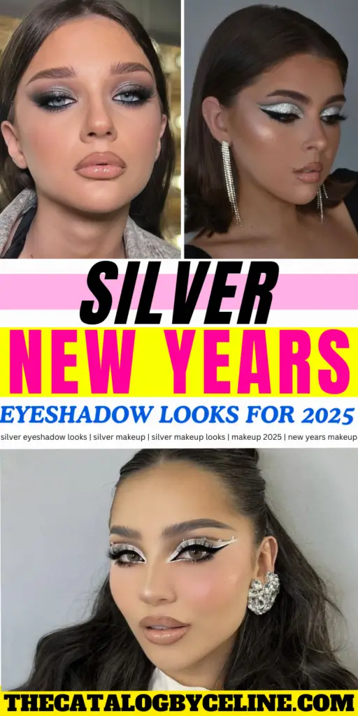 10 Silver Eyeshadow Looks for New Years 2026!